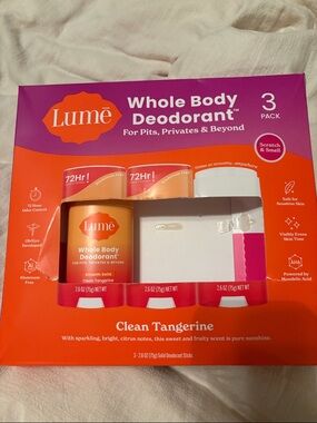 FREE in bundle Lume Whole Body Deodorant 1 Pack - Clean Tangerine NWT